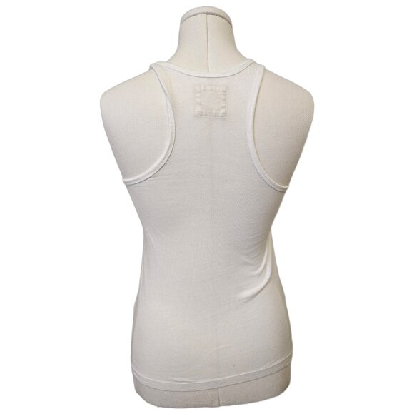 Vintage Y2K Hollister White Tank Top Ruffles Coquette Bella Swan Summer Sz XS - Picture 6 of 8